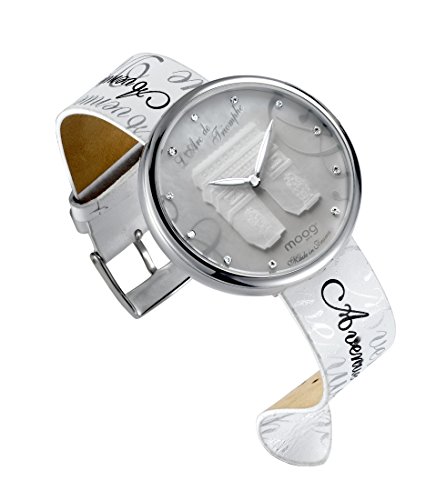 Moog�p��Limited Edition Women 's Watch with�x�[�W����̃p�[���_�C�����A8 Assorted in�X�g���b�v�{�v ? m1789