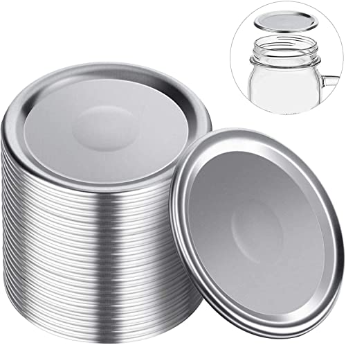 Canning Lids for Ball, 36 Pcs Airtight Wide Mouth Mason Jar Lids Leak Proof Canning Jar Lids, Food Storage Jar Lids for Canning and Jars (86MM, Silver)