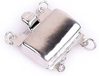 Vista 9 de JOE FOREMAN 2 cuerdas lisas de oro amarillo de 14 quilates, con cierre de perlas a presión, cierre de collar de perlas para pulseras, cierres