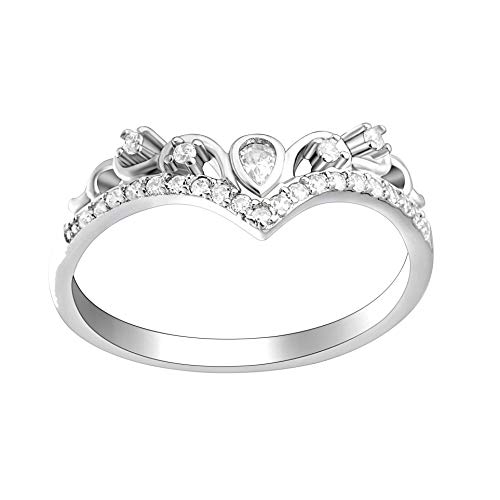 Tori Anniversary Band Wedding Ring for Women Enchancer Bridal Jewelry by Ginger Lyne Cubic Zirconia Sterling Silver Promise Engagement