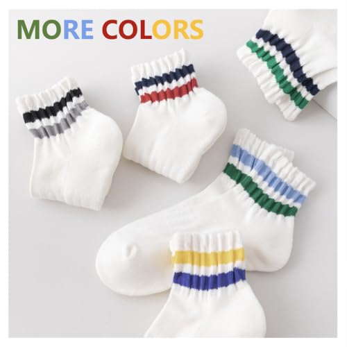 Women Striped Retro Novelty Crew Socks Sporty Thick Cotton Quarter Tube Socks4