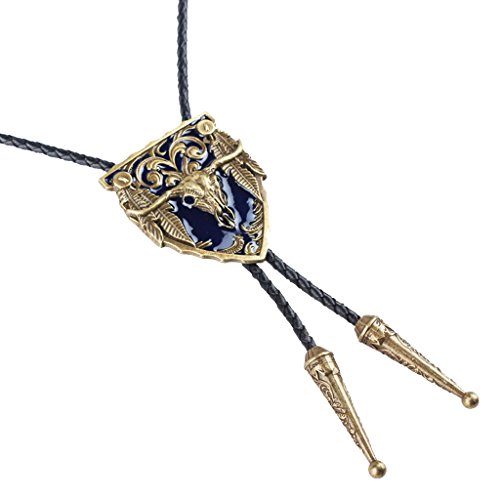 DYNWAVE 2 Peças Mens Western Bolo Tie Estilo Vintage Vaca Pendant Bolo Tie Colar Joias