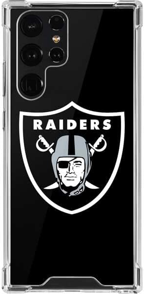 Skinit Clear Phone Case Compatible with Galaxy S22 Ultra - Officially Licensed NFL Las Vegas Raiders Large Logo Design