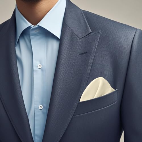 Image of Men's Pocket Square, Solid Color Boys Handkerchiefs for Men Wedding Party