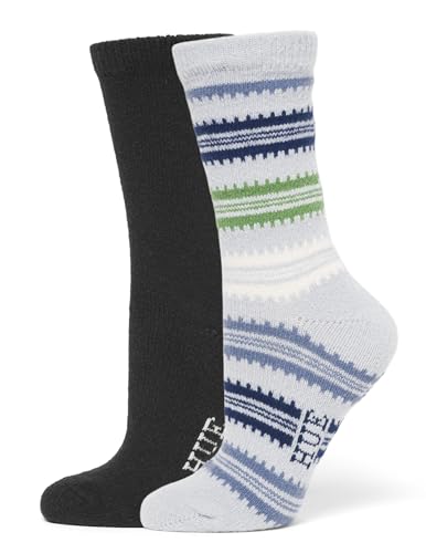 Image of HUE womens Crew Length Boot Socks, 2 Pair Pack