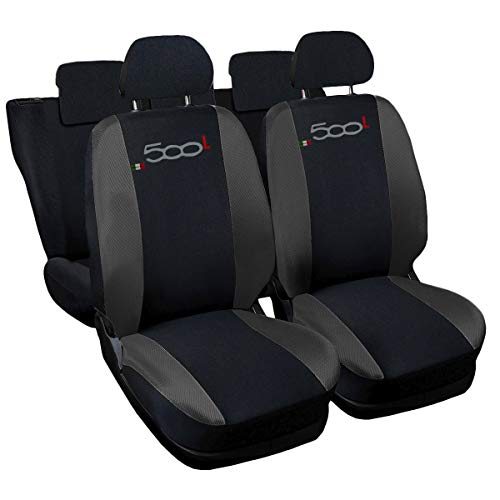 Lupex Shop Coprisedili compatibili per 500L, con schienale e seduta posteriore divisi per la versione 60e40. Fodere anteriori compatibili con airbag laterale