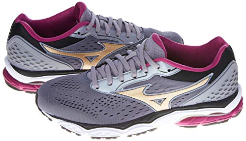 Tênis Mirai 3, Mizuno, Feminino, Cinza/Roxo, 36