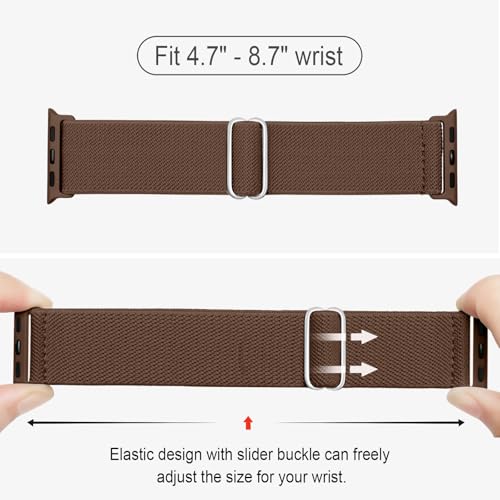 Image of 4 Pack Stretchy Solo Loop Compatible with Apple Watch Bands 38mm 40mm 41mm 42mm 44mm 45mm 46mm 49mm Women Men, Sport Nylon Elastic Straps Wristbands for iWatch Series 11 10 9 8 7 6 5 4 11 Ultra /SE 3 2