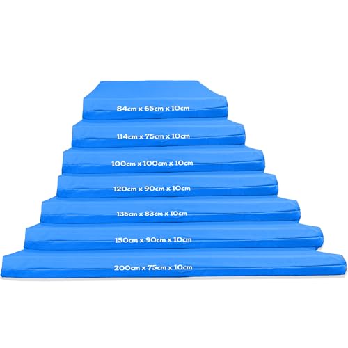 Kosiproducts Gymnastics Crash Mat, High Density Medium Firm 10cm Thick Foam, [Royal Blue, XX-Large]