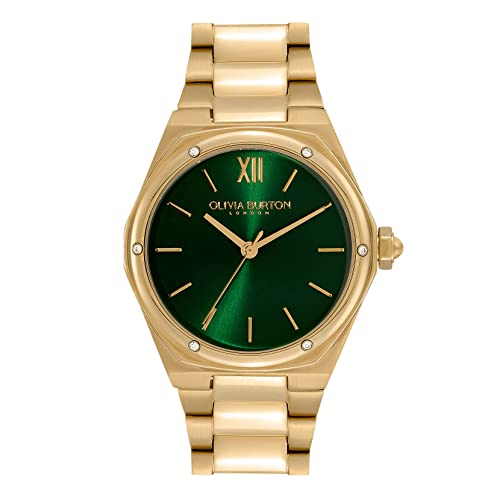 Montre femme verte Olivia Burton Hexa pour vos tenues de bureau