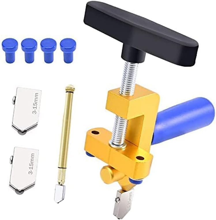 UPTODATETOOLS 2 in 1 Manual Tile Glass Cutter Tool Kit with 3-15 mm Tungsten Steel Blades Breaking Pliers Manual Glass Tile Cutter Hand Tool (B0D634ZH6X) Amazon Price History, Amazon Price Tracker