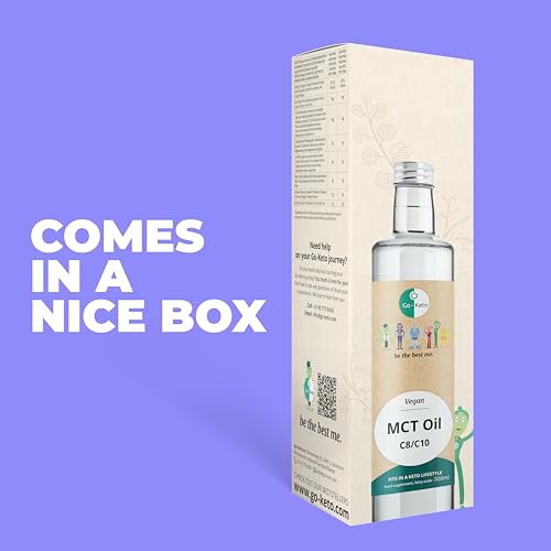 Go-Keto MCT Öl 500ml - MCT Keto ÖL C8/C10 aus Kokosöl palmölfrei, perfekt für eine Keto Diät, MCT Oil als idealer Keto Kaffee Creamer für Bulletproof Coffee oder Keto Shake, vegan