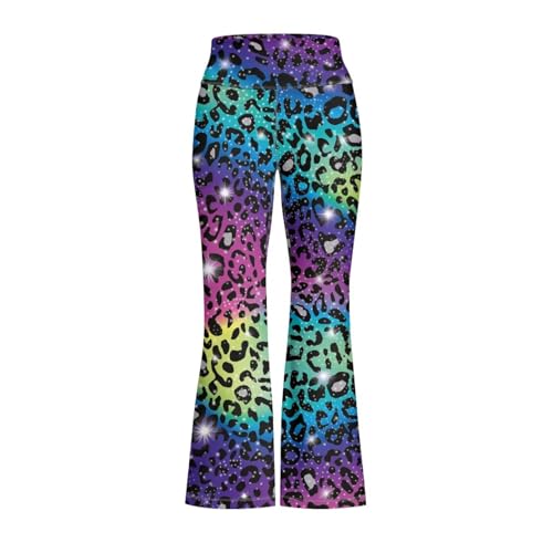 Dreaweet Cute Flare Leggings for Girls 5-14 Years Old High Waisted Yoga Pants Girls Leggings for Workout Athletic Dancing4
