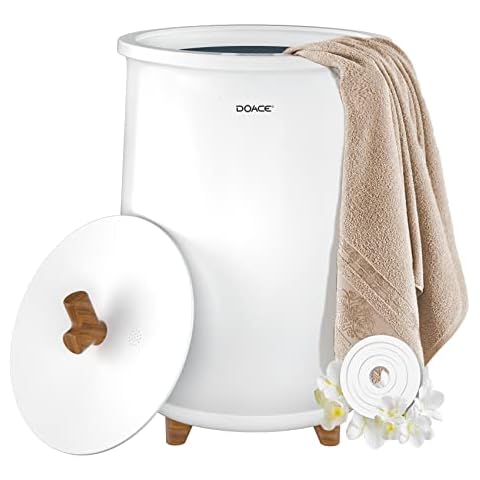 DOACE Luxury Towel Warmers, Heated Towel Warmer Bucket Adjustable Timer Auto Shut Off Fits 2 Large Towels, Blankets, Bathrobes, PJ's Gifts for Her,Him Cover