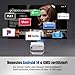 Smart Mini Beamer Android 14 mit 20000 Lumen & WiFi 6 Bluetooth, Beamer 4k Heimkino Auto-Trapezkorrektur & Fokus, 270° Drehbarer Standfuß, Full HD 1080P Projektor für Outdoor & Integrierte Apps