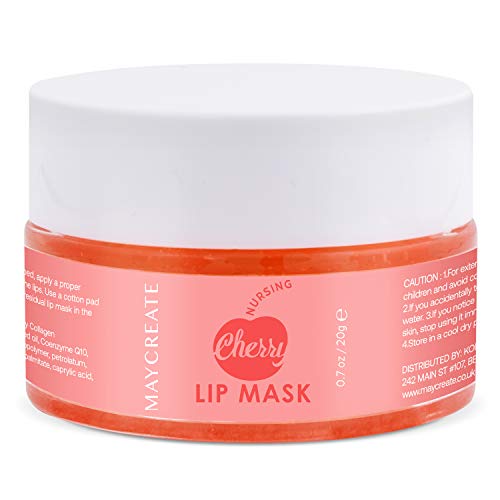 Maycreate Lip Sleep Mask, Collagen & Cherry Lip Mask, Lip Care, for Dry Lips