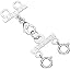 1Pcs Silver 2 Clasp