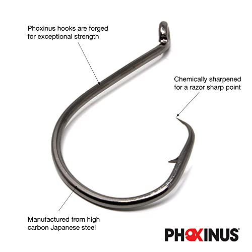Phoxinus Circle Hooks, Freshwater and salt water fishing hooks, Ideal for Pike Cod Bass Pollock Conger Tope and more - Image 4