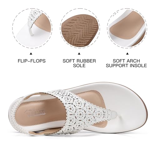 SHIBEVER Flat Sandals For Women Dressy: Comfortable Summer - Soft Rhinestone Flats Sandal2