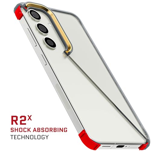 Image of Ghostek Covert Samsung Galaxy S24 Clear Case with Military Grade Shockproof Protection, Non-Slip Grip, Protective Silicone Phone Cover Designed for 2024 Galaxy S24 (6.2 inch) (Gray)