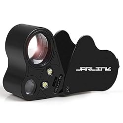 Lighted Jewelers Loupe Magnifier – 30X & 60X Zoom, LED Light, Foldable, Perfect For Inspection