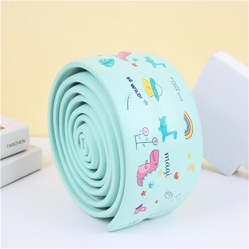 Image of Edge Protector for Baby, Soft Foam Furniture Edge Bumper Guards, Desk Edge Cushion, Bunk Bed Ladder Pads, Baby Proofing Edge Corner Protector for Table, Fireplace, 6.6 Ft Green