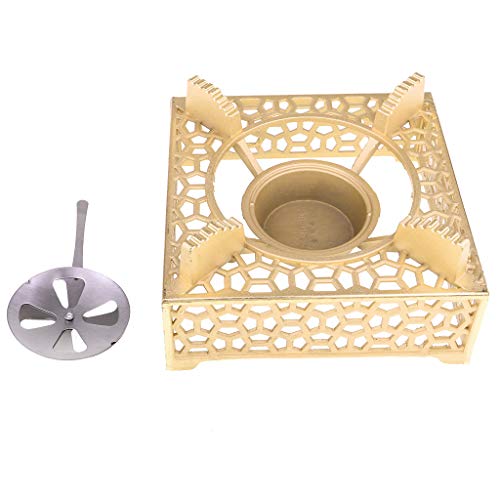 YIJU Square Ultra-light Camping Backpacking Spirit Burner Fogão a álcool - Amarelo