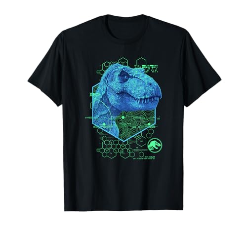 T-Shirt T. Rex Jurassic World Dominion en coton col rond pour fan