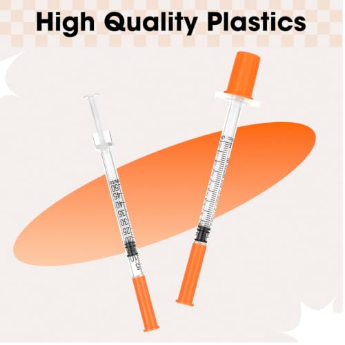 Image of 0.5ml Syringe with Cap, 31G 1 /3 inch 1 /2cc Syringes, Pack of 100
