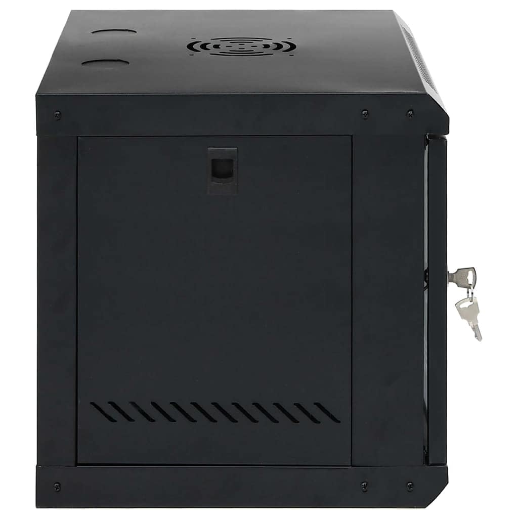 Armadio di rete 53 x 45 x 45 cm, alloggiamento da parete per server IT-Equipment Armadio in acciaio nero con porta in vetro di sicurezza