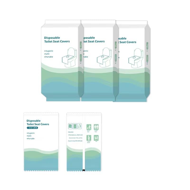 PoliLyn 使い捨て 便座シート 便座カバー 防水 抗菌 衛生管理 旅行用 外出用 妊娠用 災害用 トイレ 個別包装 携帯 おまるシート (ホワイト20枚)