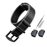 POYNMRE Correa de reloj lona nailon compatible con Casio G-Shock GA-110/100/120/200/300/400 GD-100/110/120 DW-5600 GW-M5610(A21 black buckle)