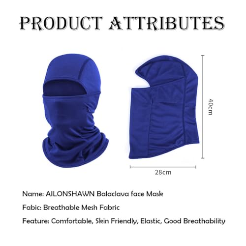 Image of Balaclava Ski Mask 3 Pack Motorcycle Face Mask Shiesty Ski Mask for Men Women Summer Full Face Cover Sun Protection Football