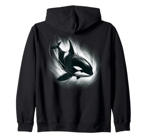 Ocean Mammal Orca Balena Sea Creatura Outfit Felpa con Cappuccio
