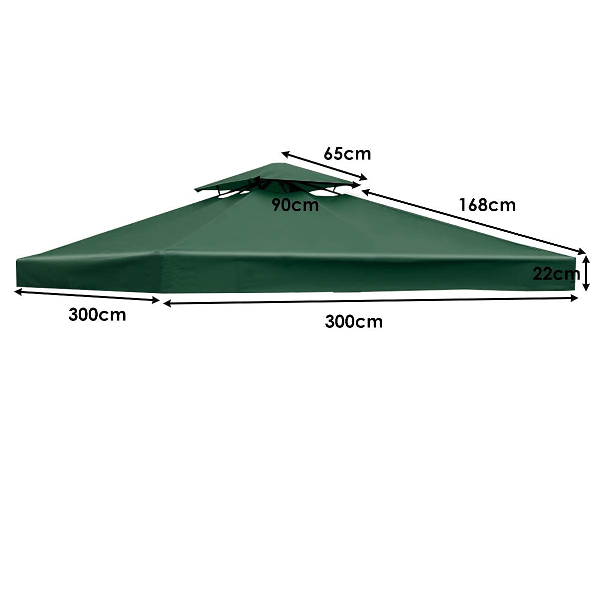 GIANTEX Tetto Di Ricambio Per Gazebo 3x3 M | Doppio O Singolo Strato | Impermeabile E Antivento