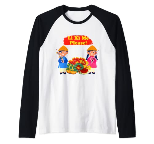 Li Xi Me Favor Niño Regalo Vietnamita Lunar Año Nuevo 2021 Camiseta Manga Raglan
