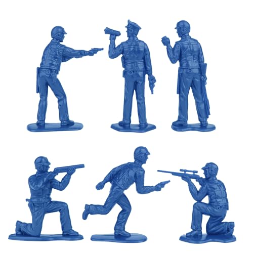 Tim Mee Toy SWAT Plastic Army Men - 24 Black and Blue Police Figures US Made by Tim Mee Toy - Image 6