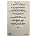 H HOLLY LINES St. Michael The Archangel Plastic Coated Prayer Cards Set of Five