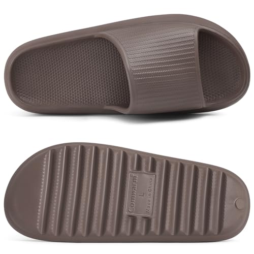 Image of Comwarm Cloud Slide Sandals for Women Men Ultra Comfort Recovery Pillow Slippers Soft Summer Beach Shoes with Low Arch Support