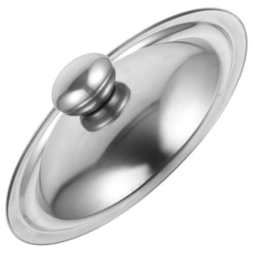BESPORTBLE Couvercle pour Casserole et Poêle à Frire 18 CM en Acier Inoxydable Bouton Pratique, Résistant Déformation, Facile à Nettoyer pour Usage Quotidien Cuisine