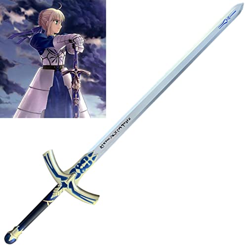 Fate/Stay Night Altria Pendragon/Saber Caliburn Épée, 42.9 Inch en Anime Japonais Cosplay Katana en Bois, Épée de ninja pour Samouraï Combattant Halloween Fête à Thème Déguisement Cover