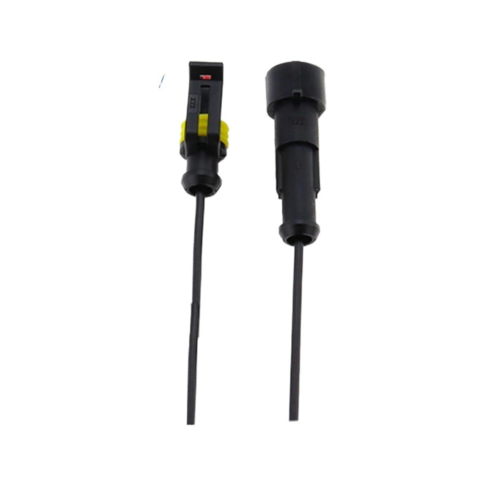 EJPPDHCO 1set AMP 1P 2P 3P 4P 5P 6P Way Waterproof Electrical Auto Connector Male Female Plug with Wire Cable harness for Car Motorcycle(1PIN Black)