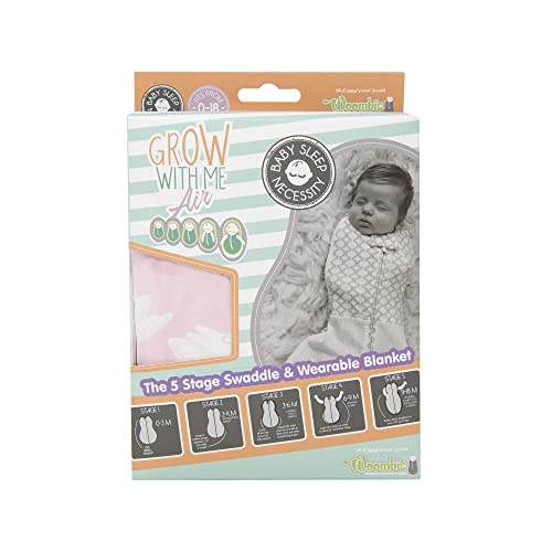Image of Woombie Grow with Me Air Baby Swaddling Blanket, Convertible Swaddle Fits Babies 0-9 Months, Expands to Wearable Blanket for Babies up to 18 Months, Princess Swan