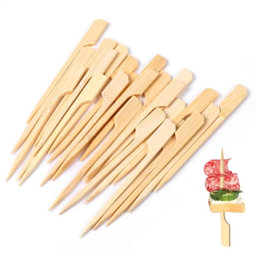 100 PCS Bamboo Skewers 3.5 Inch Food Appetizer Toothpicks Wooden