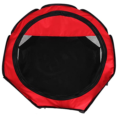 Naroote Cage en pour Animaux de Compagnie, Tente Portable pour Chien, Durable et Légère, Facile à Installer pour Le Jeu et l'exercice en Intérieur/extérieur (Rouge)