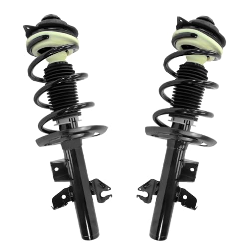 Image of Detroit Axle - 3.6L Front Struts Rear Shocks for 2015 2016 2017 Chrylser 200, 2 Complete Struts with Coil Spring Assembly 2 Shock Absorbers Assembly Replacement