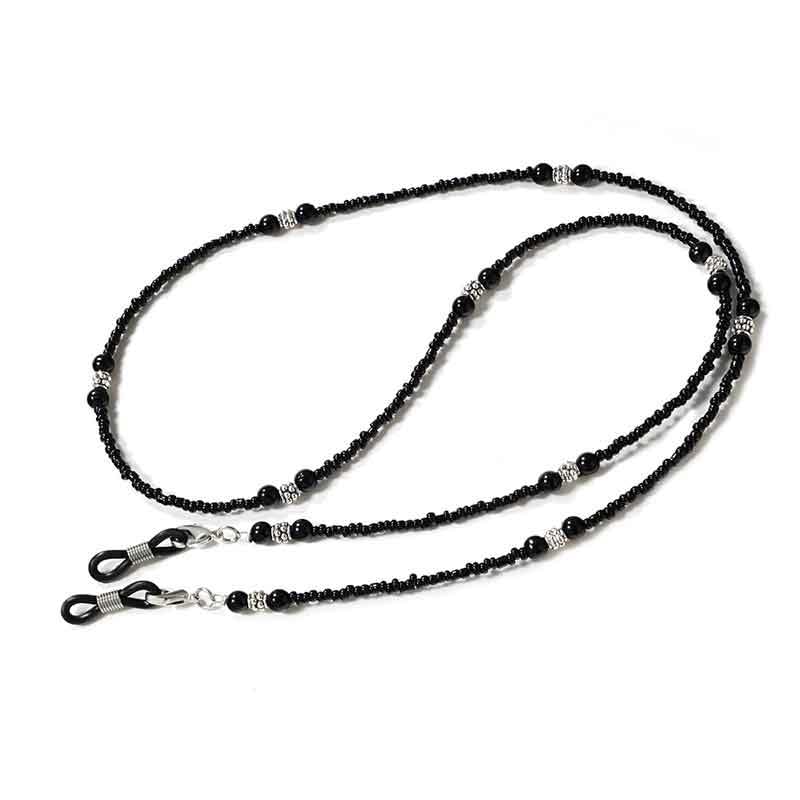 Collier anti-perte lunettes perles vintage pour sécuriser vos solaires