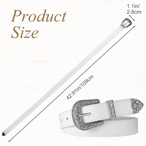 Western Belt for Women Men Leather Country Belt for Fashion and Waist Cowboys Cowgirls Carving Buckles Belts for Jeans Pants Halloween Dekorationen2