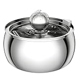 Tomxcute Cat Water Fountain, 4.0L/135oz Automatic Stainless Steel Pet Water Dispenser Metal Dog Drin