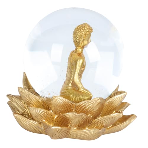 Statue de Bouddha doré antique : sculpture de table méditante pour décoration zen